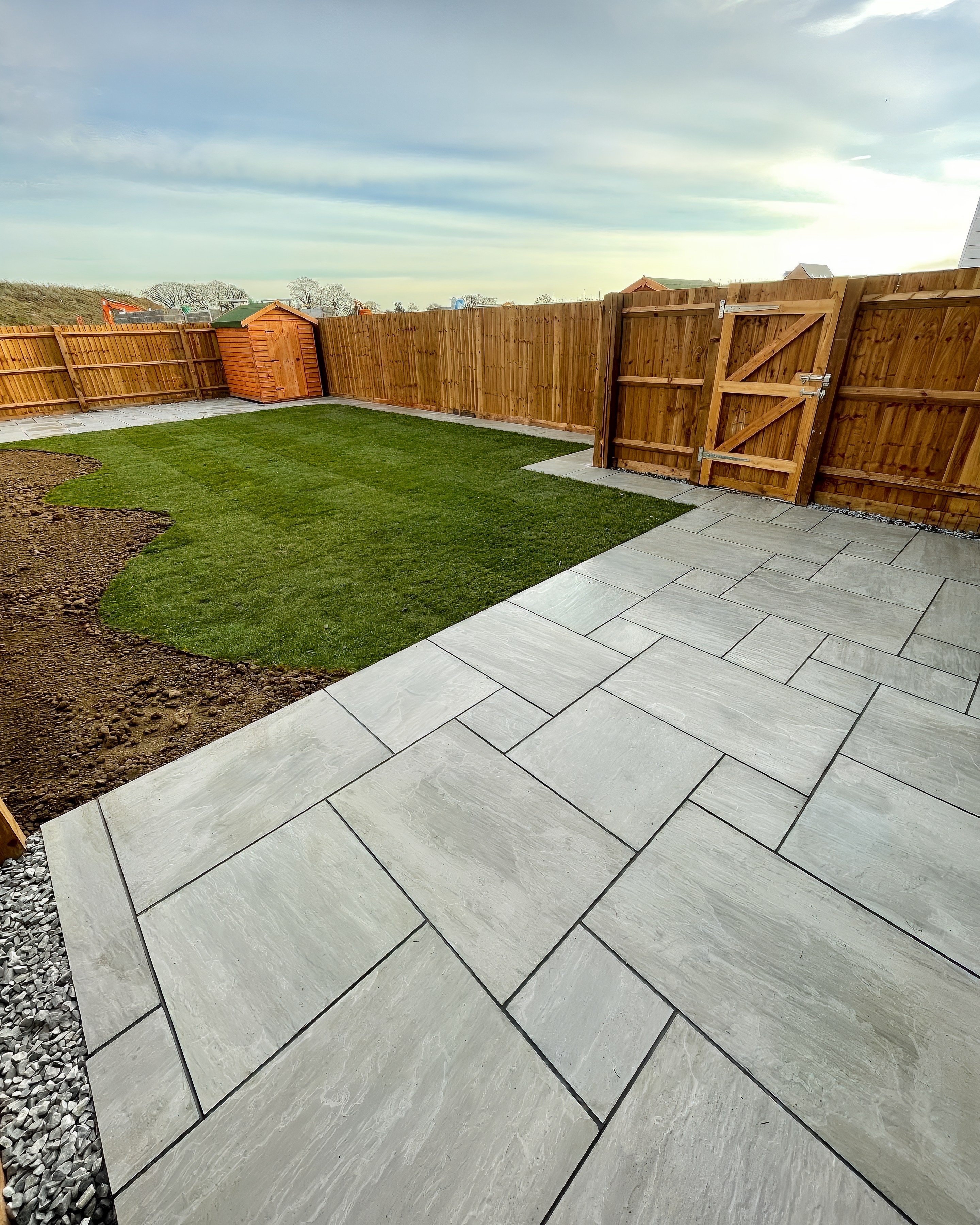 Kandla Grey Mixed Size Porcelain Paving Slabs From £28.80m2